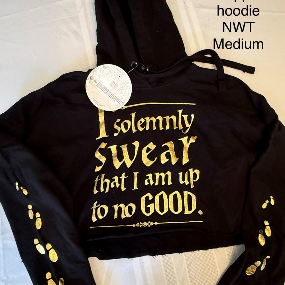 Black and Gold Graphic Hoodie
